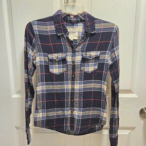 Abercrombie Kids Plaid Flannel Button Down Shirt